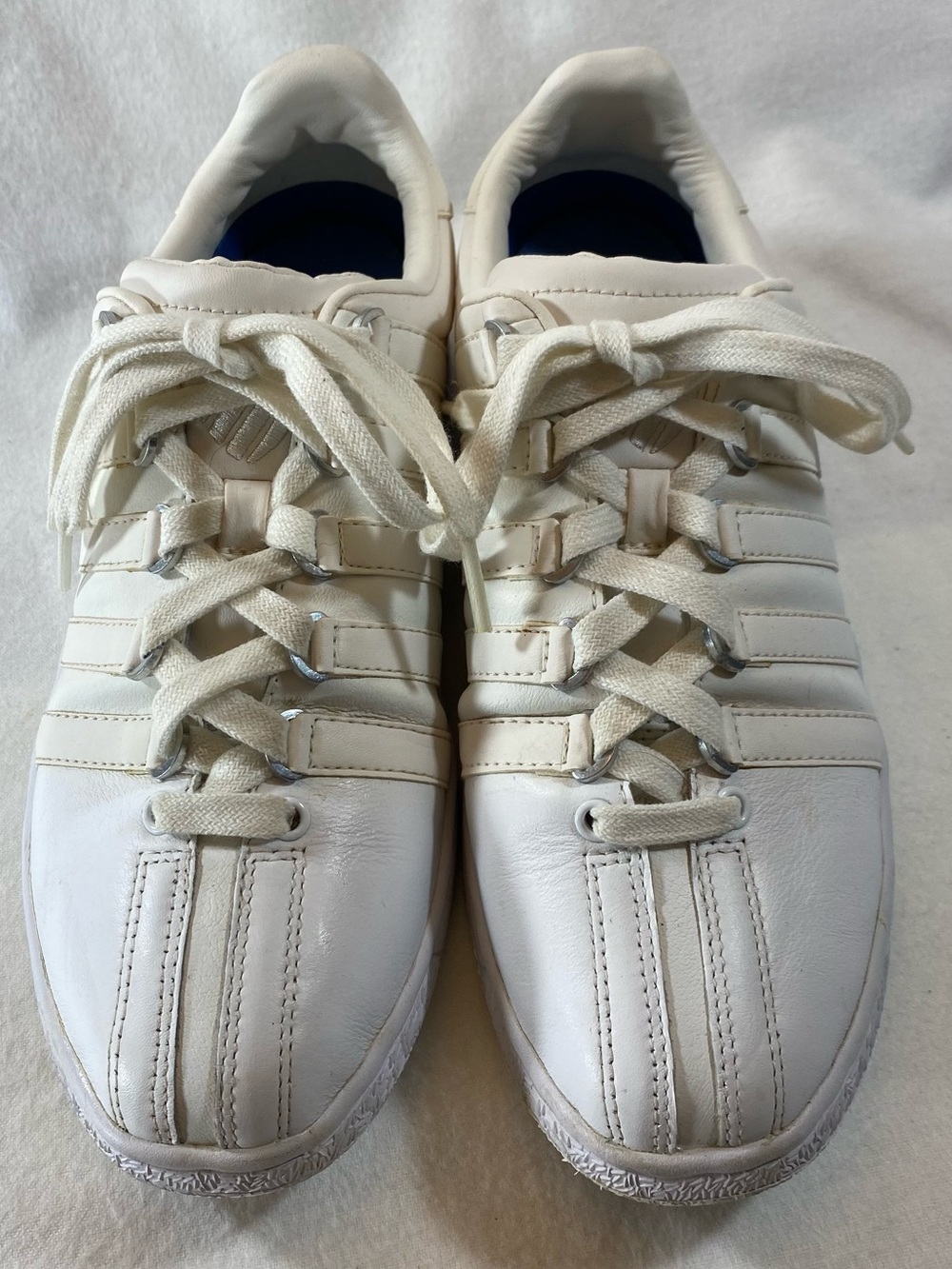 K-Swiss White Leather Lace-Up Men's Sneakers Size 7